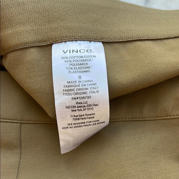 Vince Mid-Rise Pintuck Crop Flared Pants Olive Green | 8 - Picture 7 of 7